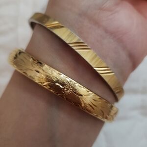 Elegant Gold and Silver Bangle Set